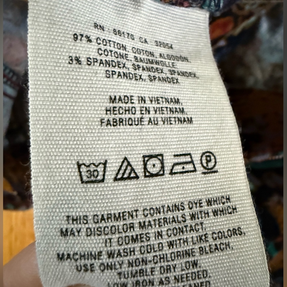 Pilcro & The Letterpress Anthropologie Serif Printed Corduroy Pants Size 29 - Picture 6 of 9